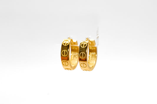 14K Gold Medium Hoop Earrings