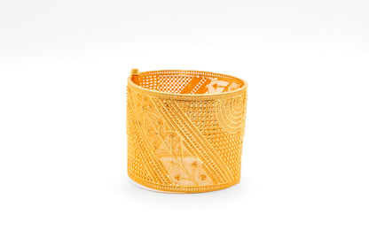 21K Gold Indian Style Large Wide Bangle