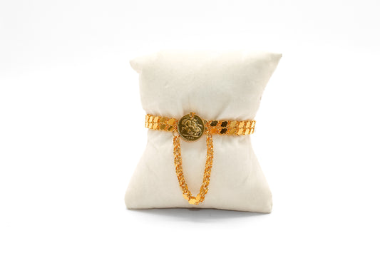 21K Gold Halabi Coin Bracelet