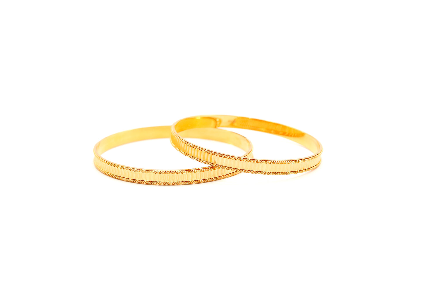 21K Gold Solid Bangles