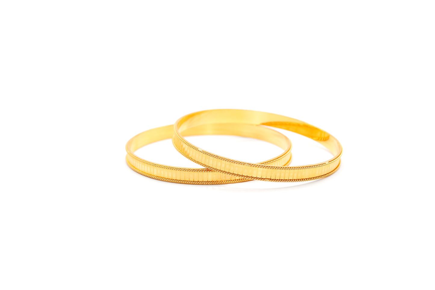 21K Gold Solid Bangles