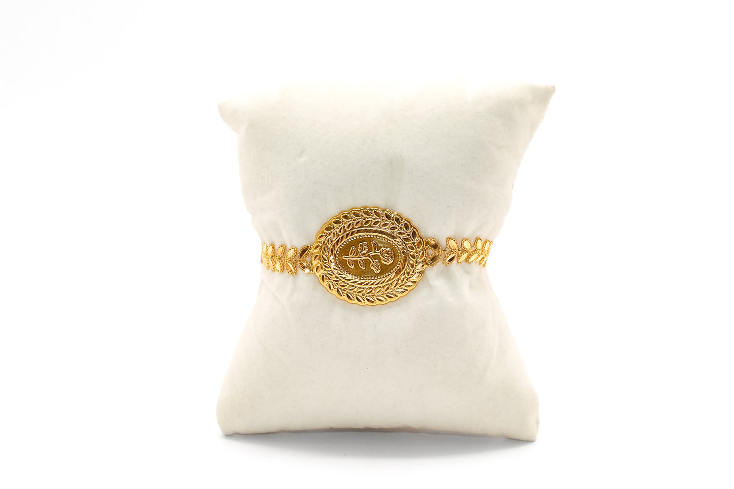 21K Gold Rose Leaf Bracelet