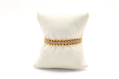 18K Gold Two Tone Link Bracelet