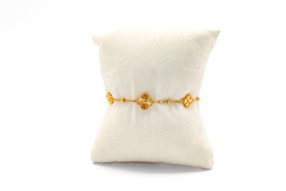 21K Gold Flower Bracelet