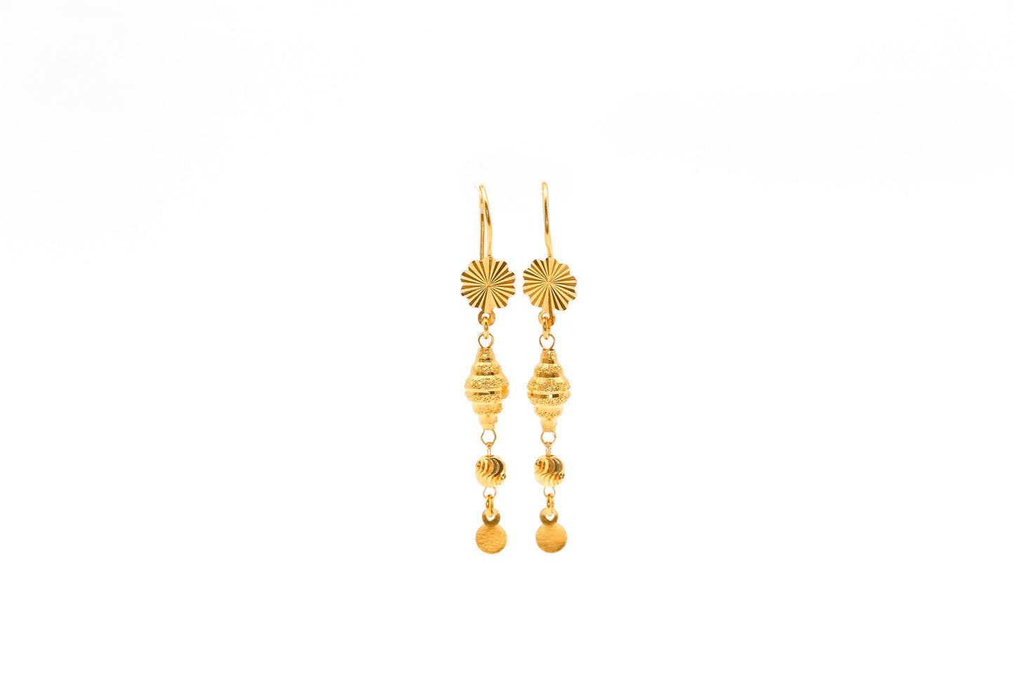 21K Gold Dangle Earrings