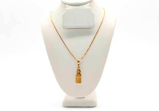 21K Gold Mini Rose Necklace