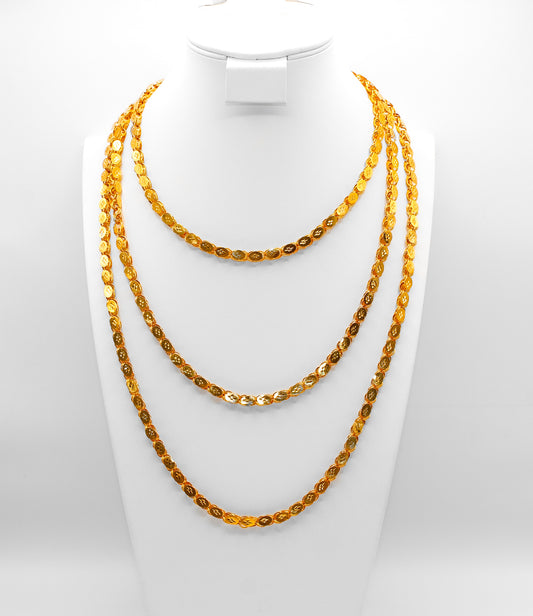 21K Gold Two Meter Halabi Necklace