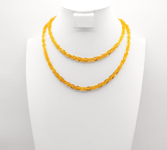 21K Gold One Meter Necklace