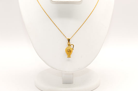 21K Gold Urn Necklace