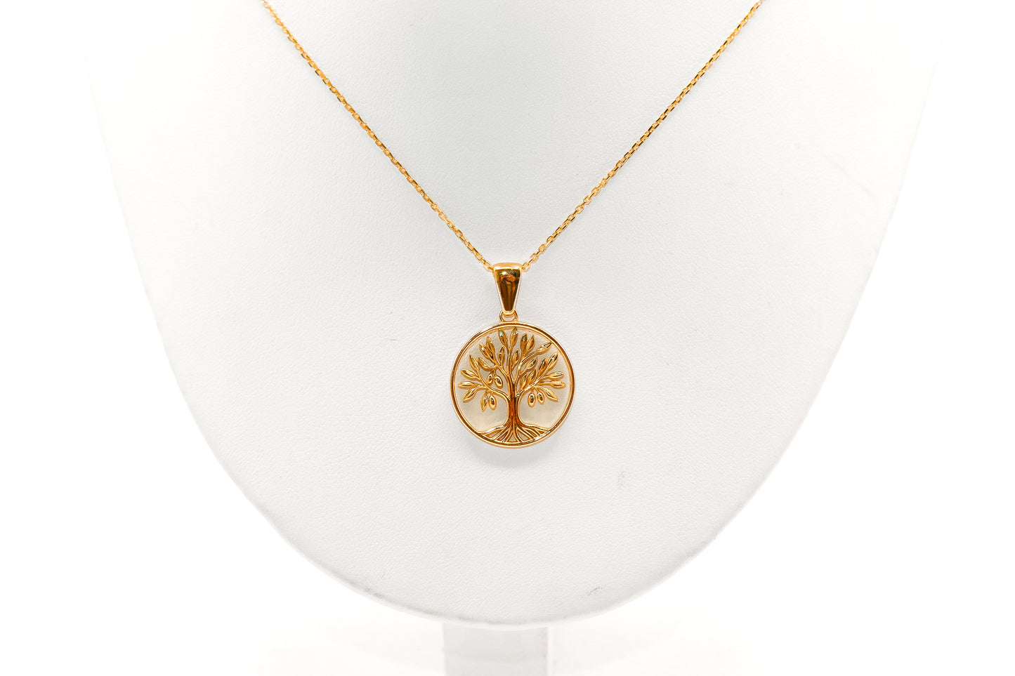 21K Gold Olive Tree Necklace