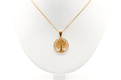 21K Gold Olive Tree Necklace