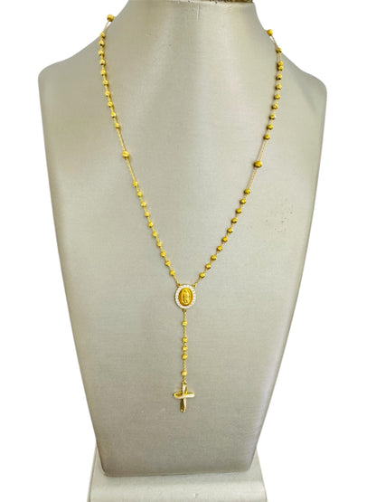 21K Gold Rosary Necklace