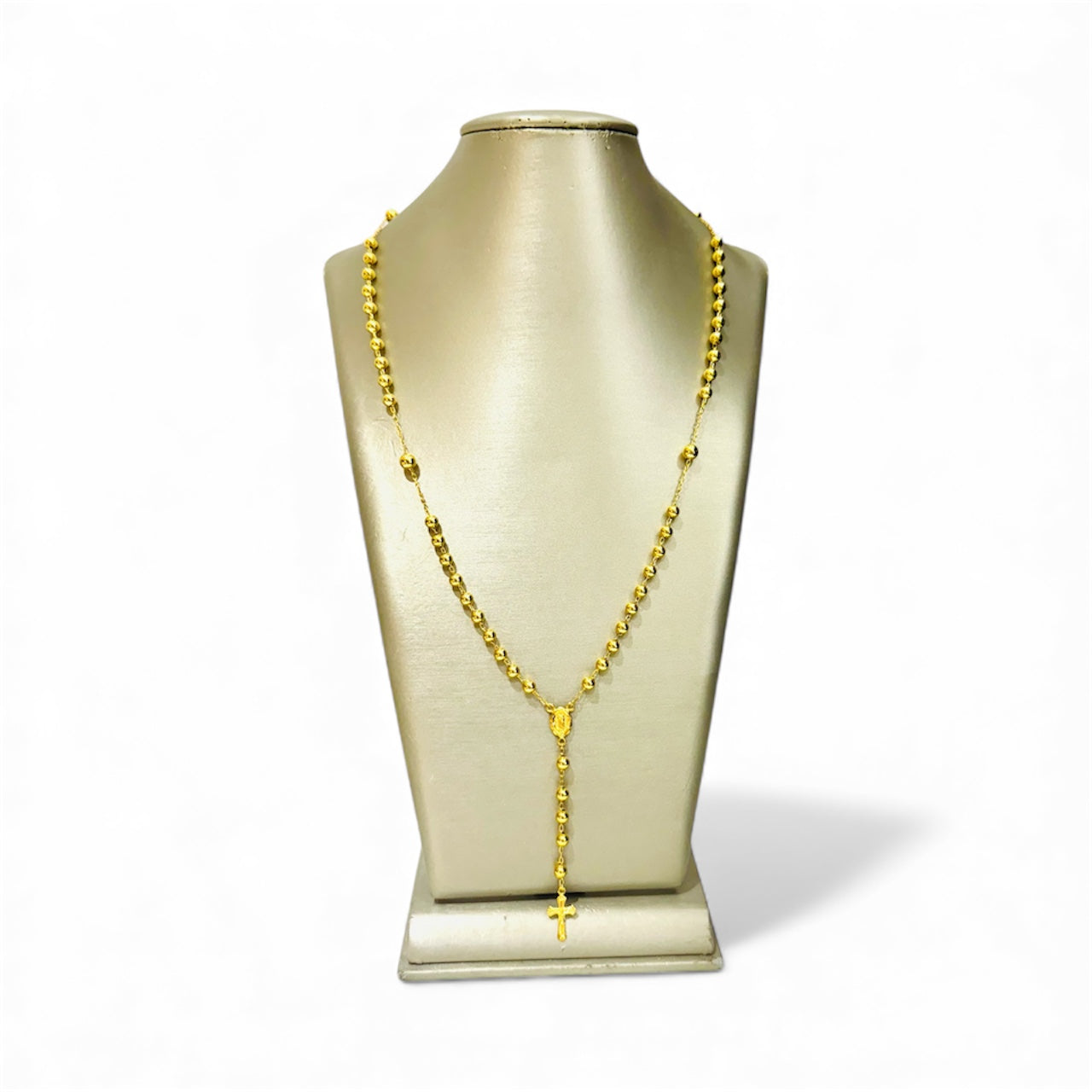 21K Gold Rosary Necklace