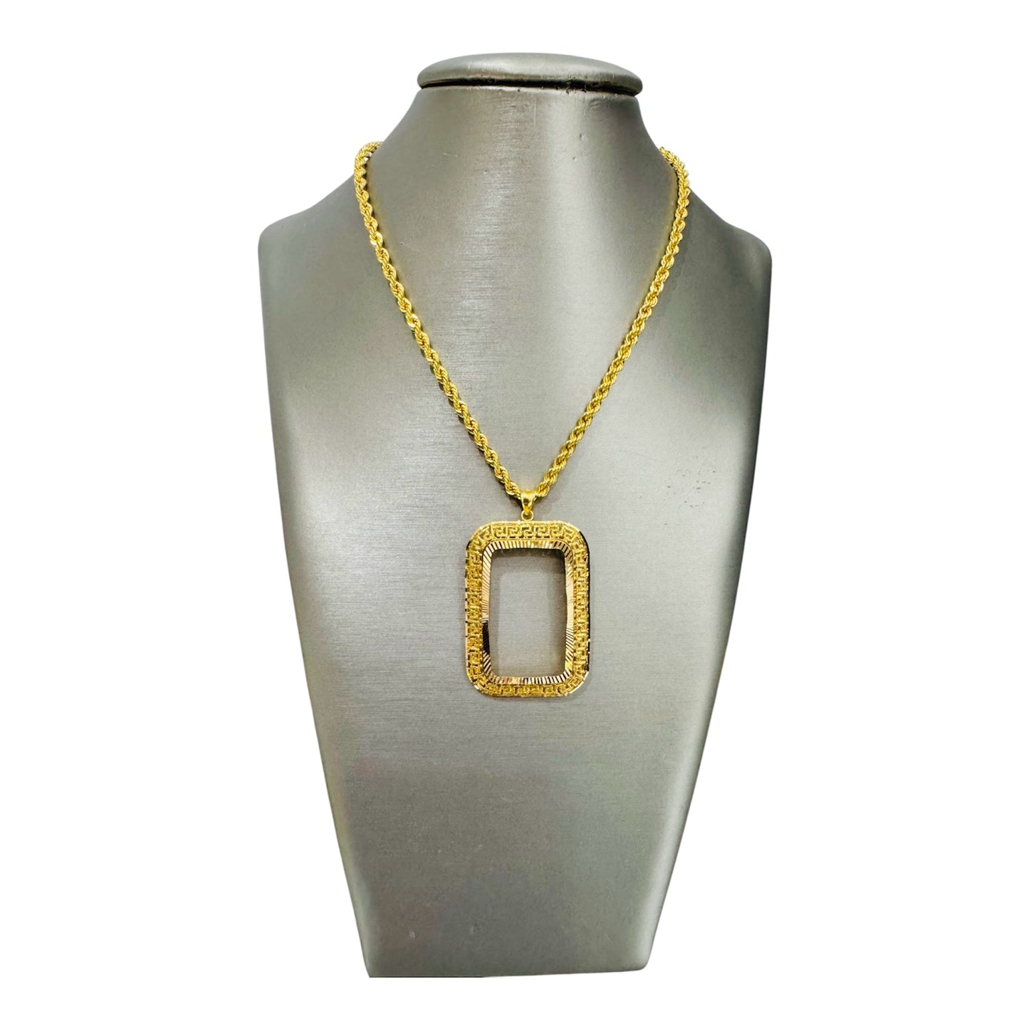 21K Gold Ounsa Frame Pendant