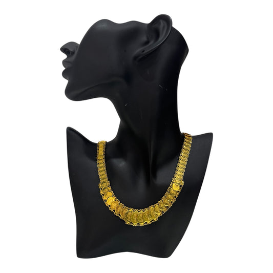 21K Gold Graduated Coin Necklace