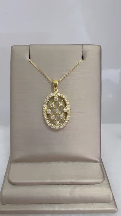 18k Gold .58 carat Diamond Necklace