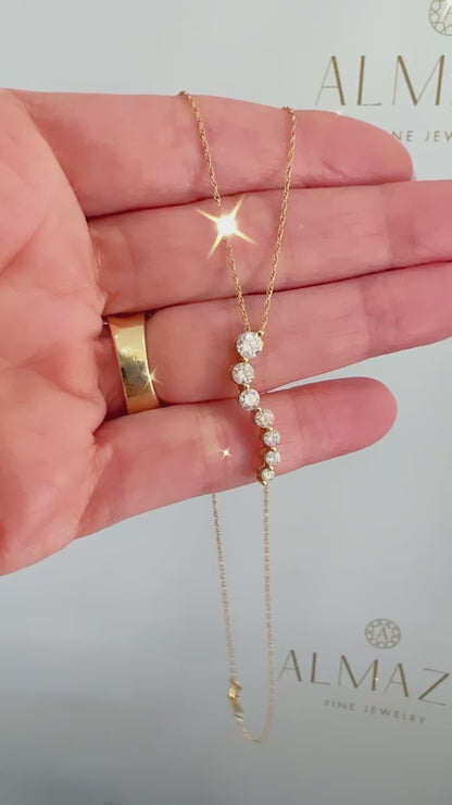 14k Gold 1 Carat Diamond Journey Necklace