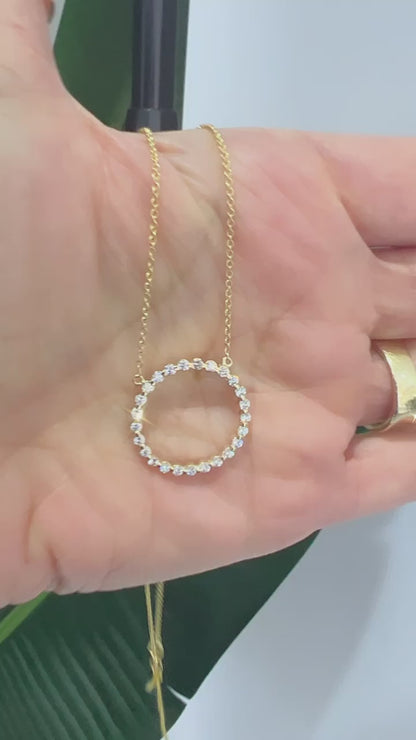 14k Gold .62 Carat Diamond Necklace
