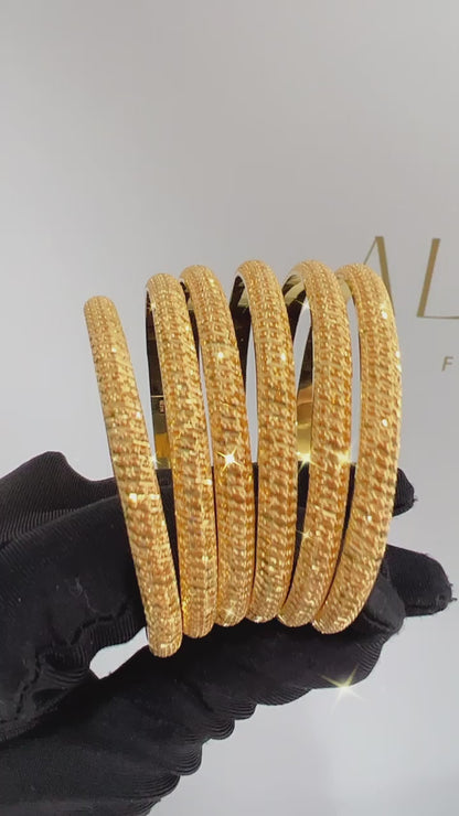 21k Gold Bangle Bracelets